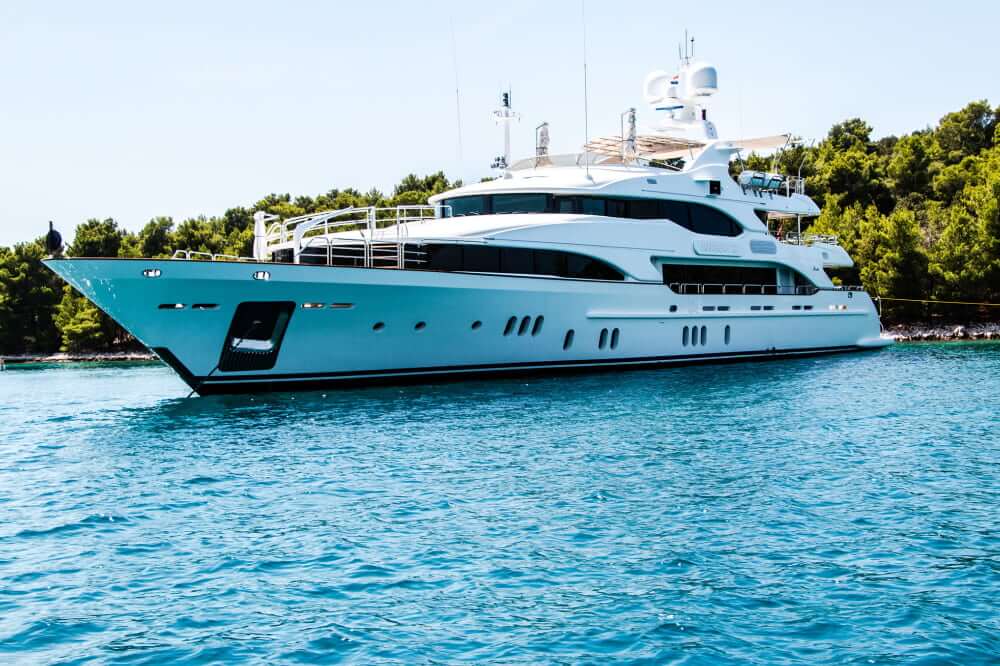 A beautiful Luxury Yacht bought with lottery winnings