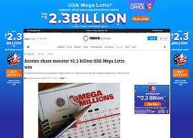 Aussies chase monster $2.3 billion USA Mega Lotto win