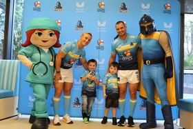 The Lottery Office Gifts Gold Coast Hospital Foundation Prime Logo Placement on Gold Coast Titans Junior Jersey
